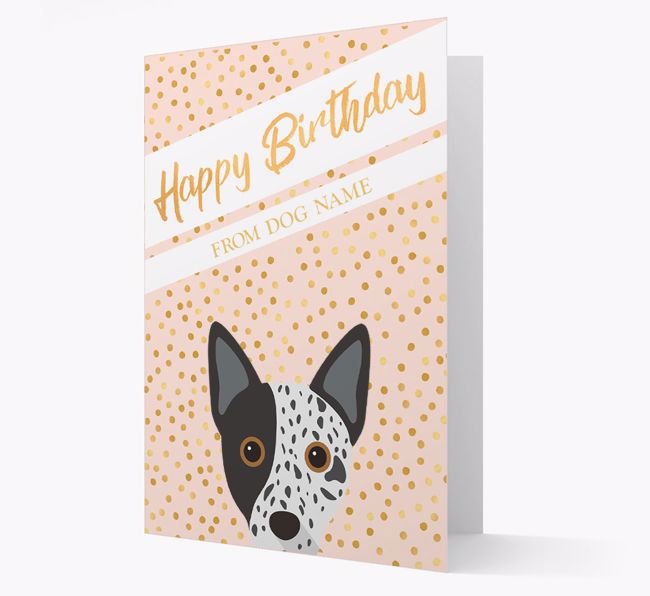 Personalized 'Happy Birthday' Gold Detail {breedFullName} Card